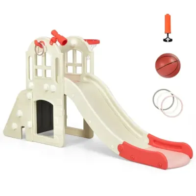 Alpinism cu baschet baschet minge arunca și telescop 189.5 x 83 x 98 cm Rosa
