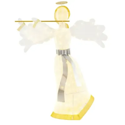 Iluminat înger Crăciun cu 100 LED-uri lumini 3 Dimensional înger figura Crăciun decorare