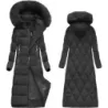 Jacheta lunga de iarna cu gluga neagra (7688BIG)