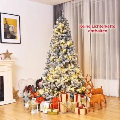 225cm Artificial Crăciun copac zăpadă Tannenbaum Metal Stand Christbaum