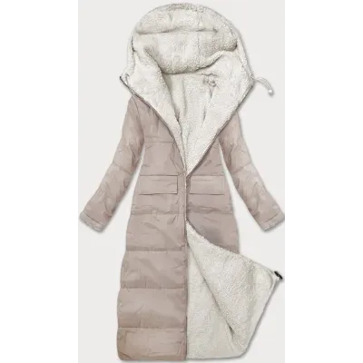 Sacou de iarnă cu două fețe cu J Bear Style bej deschis (16M9167-280)
