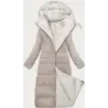 Sacou de iarnă cu două fețe cu J Bear Style bej deschis (16M9167-280)
