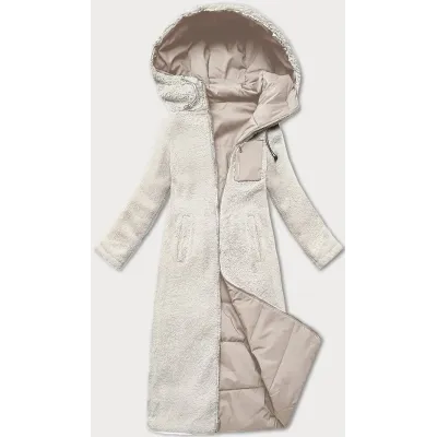 Sacou de iarnă cu două fețe cu J Bear Style bej deschis (16M9167-280)