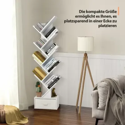 10 etaje raft copac cu sertar