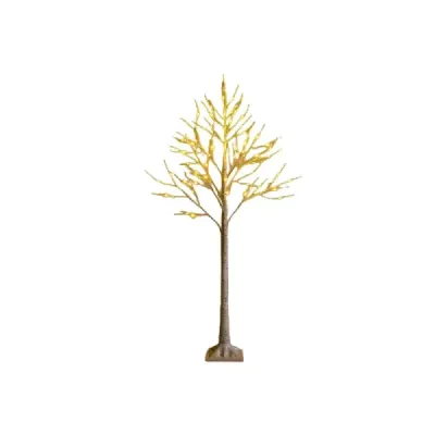 150 cm LED copac mesteacan cu lumina alba calda Alb
