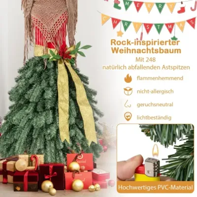 Copac artificial de Crăciun în optiuni Schneiderppen cu eşarfă detașabilă & Red Berry