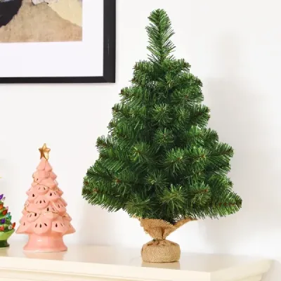 60/90cm Brad artificial de Craciun Tannenbaum cu baza de ciment Christbaum Green-60cm