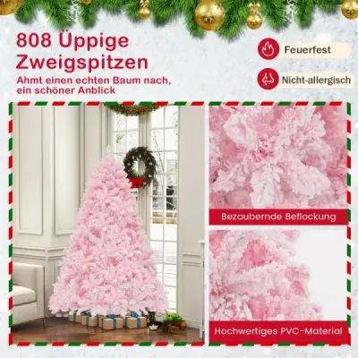 180 cm Pom de Craciun artificial cu 808 scrumiere din PVC 350 LED-uri si 8 moduri de iluminat