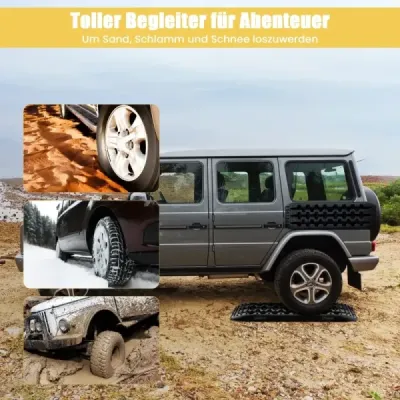Sand Sheels Offroad 2 Piese Startup ajutor Scara anvelope pentru nisip / slamm / zăpadă 107 x 31 x 7 cm Negru