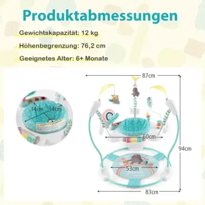 Sky Jumperoo cu Heights & Toys & cutie muzicală reglabilă