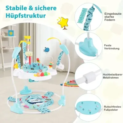 Sky Jumperoo cu Heights & Toys & cutie muzicală reglabilă