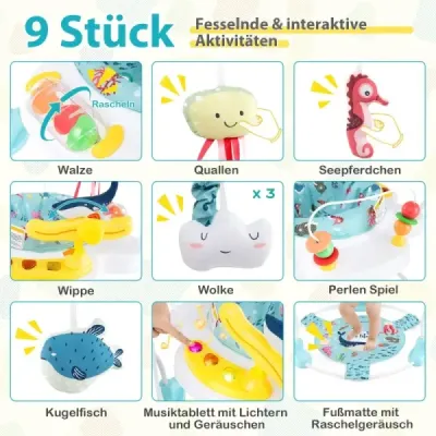 Sky Jumperoo cu Heights & Toys & cutie muzicală reglabilă