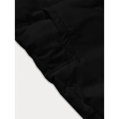 Geacă de iarnă groasă din material de stil J structural negru (5M3251-392)