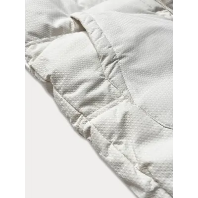 Geacă de iarnă groasă din material ecru structural J Style (5M3251-281)