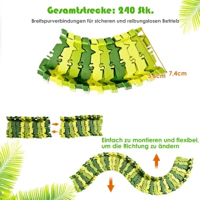 Dinozaur Racetrack Cars Railroad Set de joc pentru copii