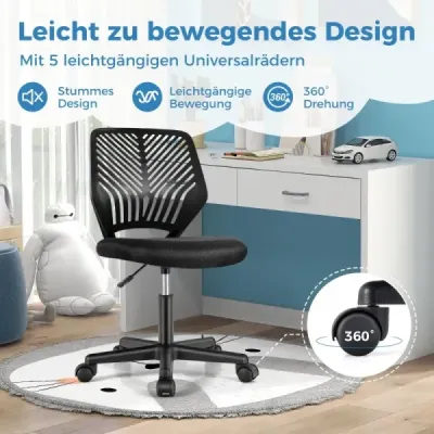 Scaun birou pentru copii scaun birou 54 x 54 x 77-89 cm Negru