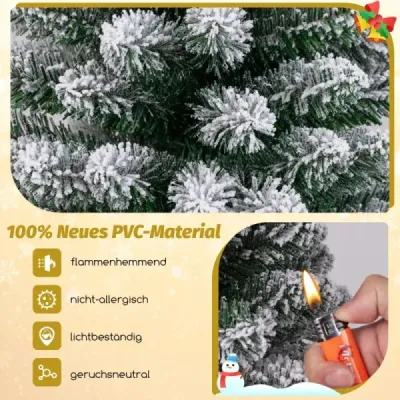 Creion artificial de brad de Crăciun 120 cm Tannenbaum cu zăpadă verde