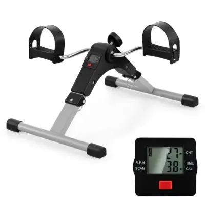 Mini Bike Heimtrainer Braț și picior antrenor pliabil cu rezistență reglabilă Negru
