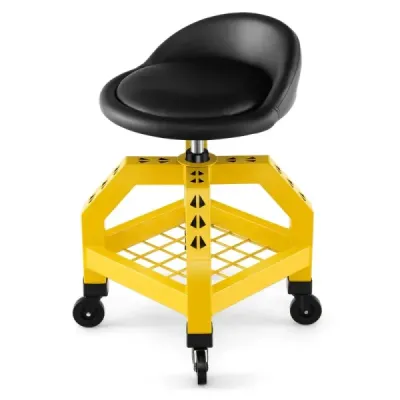 înălțime reglabil scaun atelier 150 kg forță de transport cu instrument scaun atelier depozit galben