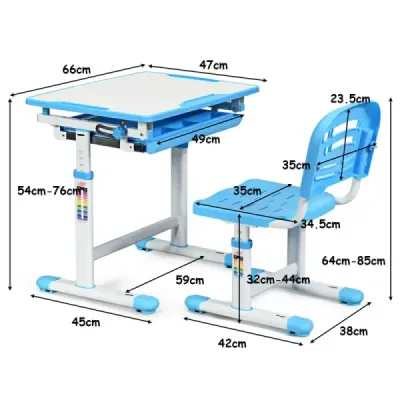 Folding copii de scris Stôl pentru tineri - roz