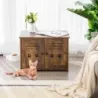 Cat House Pisici WC cu dublu Doors Cat Cabinet 70 x 52 x 51 cm Brown
