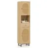 Cabinet baie Rattan Schmaler cu usi &amp; raft reglabil &amp; sertar