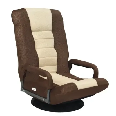 Scaun cu podea reglabil 6 pozitii cu baza pivotanta 61-87 x 55 x 75 cm Ambele + maro