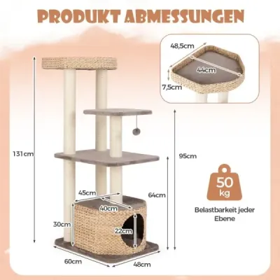 Scratch cu Cat Cave & Platforms & Ball & Seat & Pillows Cat Tree Alpinism