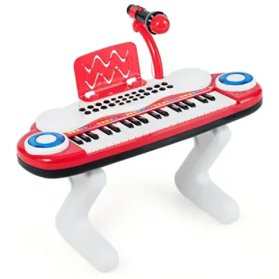 37 Chei Digital Piano pentru copii Pieno jucarie portabil 48 x 20 x 38 cm rosu