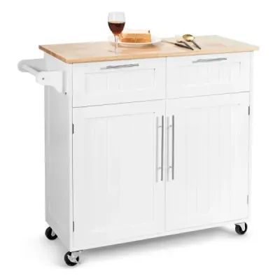 Caravan Caravan cu sertare si dulapuri 94 x 45,5 x 94,5 cm Alb