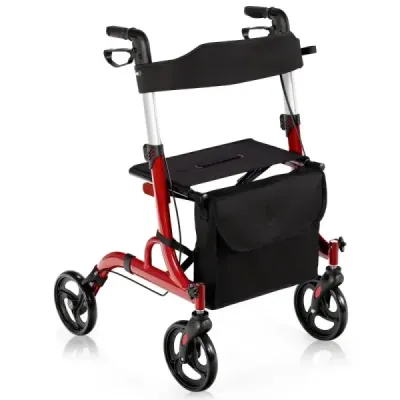 2 în 1 rolă de călătorie cu scaun & sac & stoc titular Foldable & Light Red