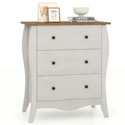 Rochie cu 3 sertar pliant sideboard în stil țară sertar gri