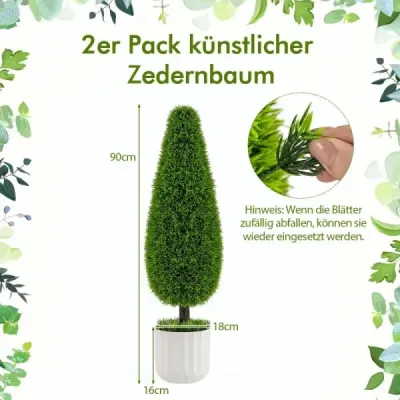 2nd arta Plant Cedar 90 cm Arta Arbore cu oala camera decor verde