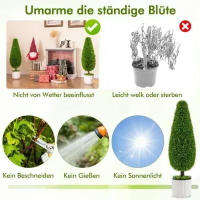 2nd arta Plant Cedar 90 cm Arta Arbore cu oala camera decor verde