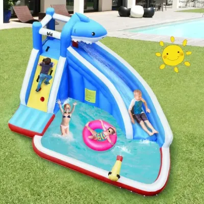 Slide de apă Hüpfburg Parc gonflabil Playpool cu slide 390x305x240cm