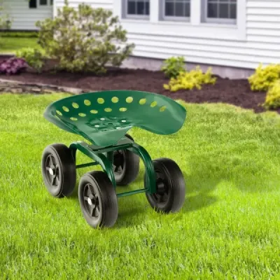 Scaun de lucru cu roți cu scaun pivotant de 360 ° și înălțime reglabilă