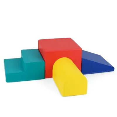 4 TG. Pietre pentru alpinism și blocuri de construcții Toben Soft Blocuri de construcții gigant Red + Albastru