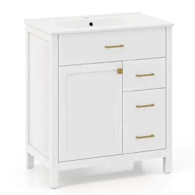 Mobilier pentru băi cu bazine şi 2 sertare şi 2 uşi