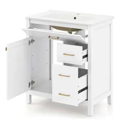 Mobilier pentru băi cu bazine şi 2 sertare şi 2 uşi