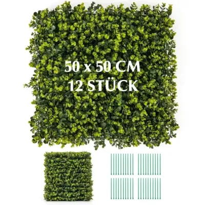 12 piese 50 x 50 cm Carte de lemn copac Paneele cu 7 cm grosime & suprafata
