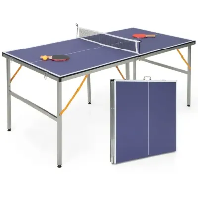 Set de tenis de masa portabil cu net & 2 racheta & 3 mingi Mini masa masa de tenis