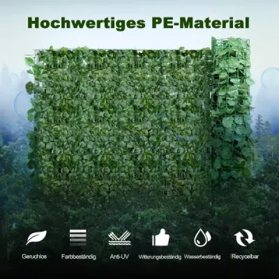 Ecranul artificial Efeu Garden Protector Sheet Optics Windshield 150 x 240 cm Verde