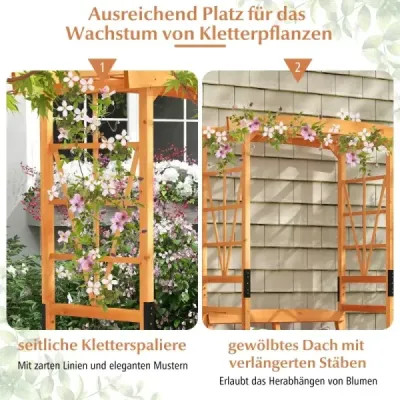 2-Sitzer Gartenbank mit Rankhilfe Rosenbogen Gartenbogen Torbogen pentru plante de alpinism