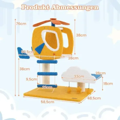 Cat Scratch Tree cu platforma elicopter & Scratch & Jumping Platform Scratch