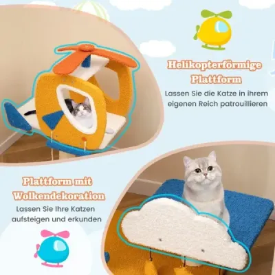 Cat Scratch Tree cu platforma elicopter & Scratch & Jumping Platform Scratch