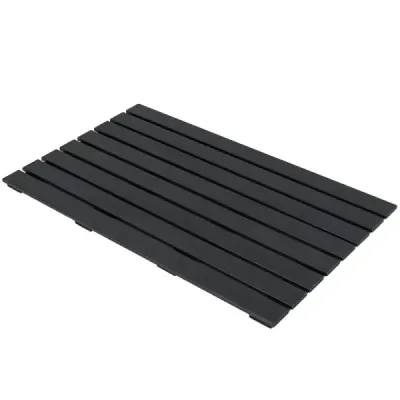 Element podea pentru duș solar placă podea WPC pentru duș grădină 100 x 60 x 2,5 cm Negru