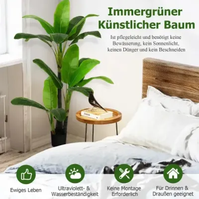 150 cm Mare artificial bananier tropicale palmier verde