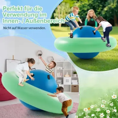 Rocker gonflabil dom pentru copii 223 cm rocker mare pentru copii de rulare verde + albastru