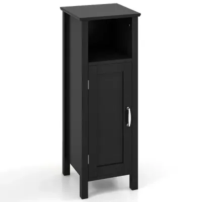 dulap baie cu dulap tejghea compartiment deschis 30 x 30 x 80 cm Negru