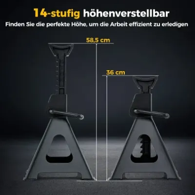 Set 2 6 tone caruta de forta stand lift cu inaltime reglabila de 36 - 58,5 cm